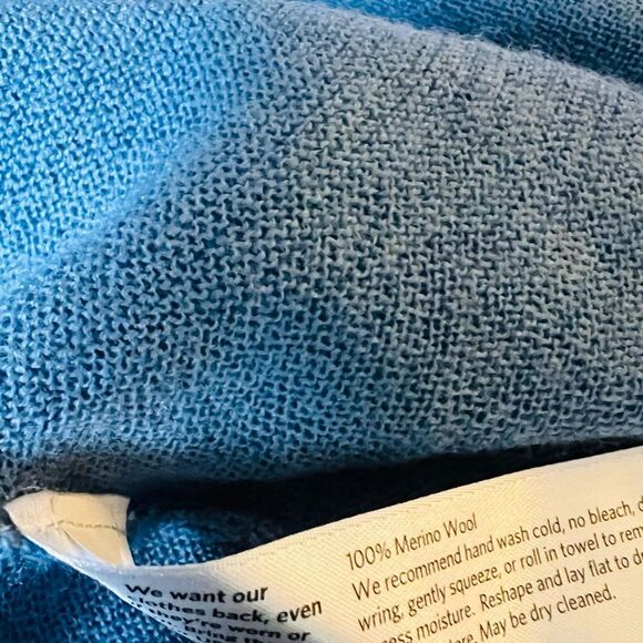 Eileen Fisher Sweater Pullover Wool Blue - Picture 5 of 6